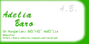 adelia baro business card
